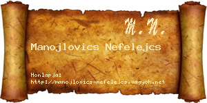 Manojlovics Nefelejcs névjegykártya